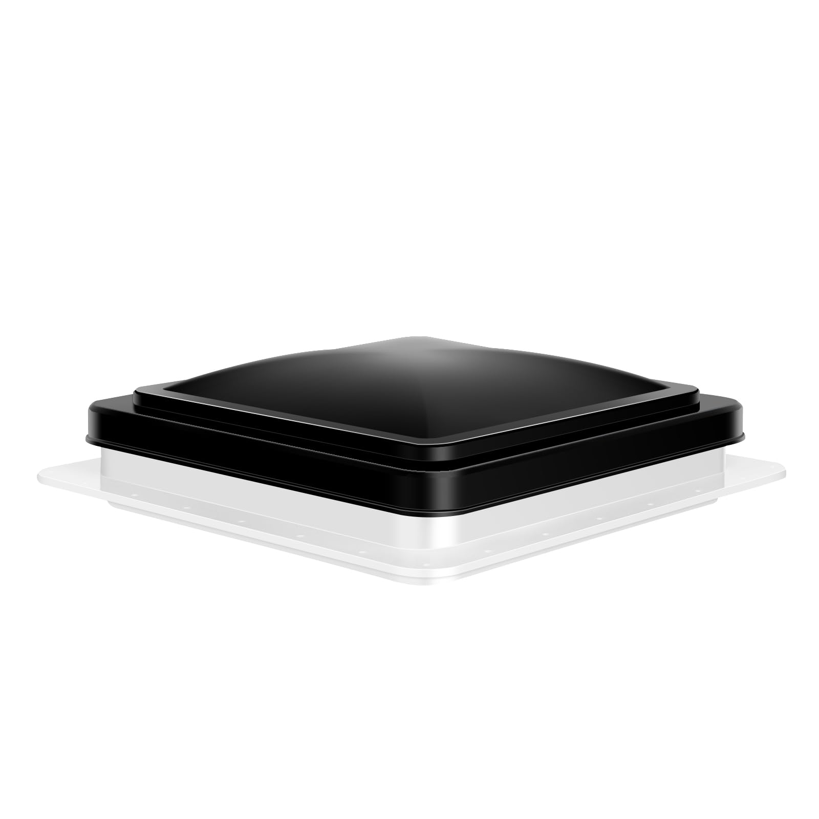 Livpow Rv Roof Vent Kit 14'' X 14'' Manual Lift Black Lid