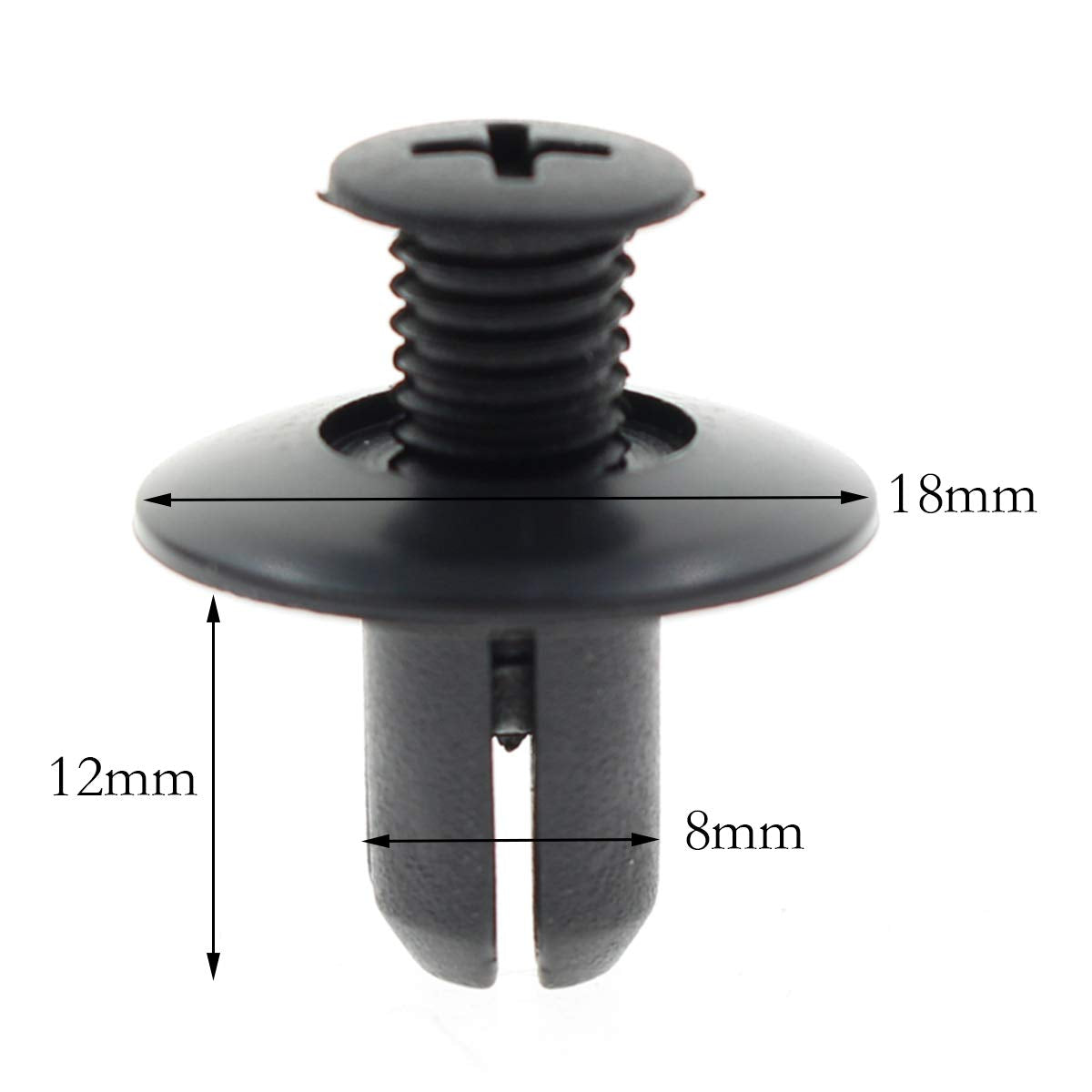 Motoall Nylon Fender Liner Door Trim Panel Bumper Shield Retainer Fastener Rivet Push Type Clips For 8Mm Hole Ford Mazda Hyundai