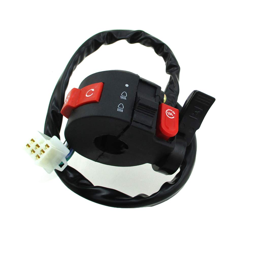 Tc-Motor 3 Function 7 Wire Female Plug Handle Kill Start Light Choke Switch For 50Cc 70Cc 90Cc 110Cc 125Cc Atv Quad Taotao Sunl Roketa Kazuma