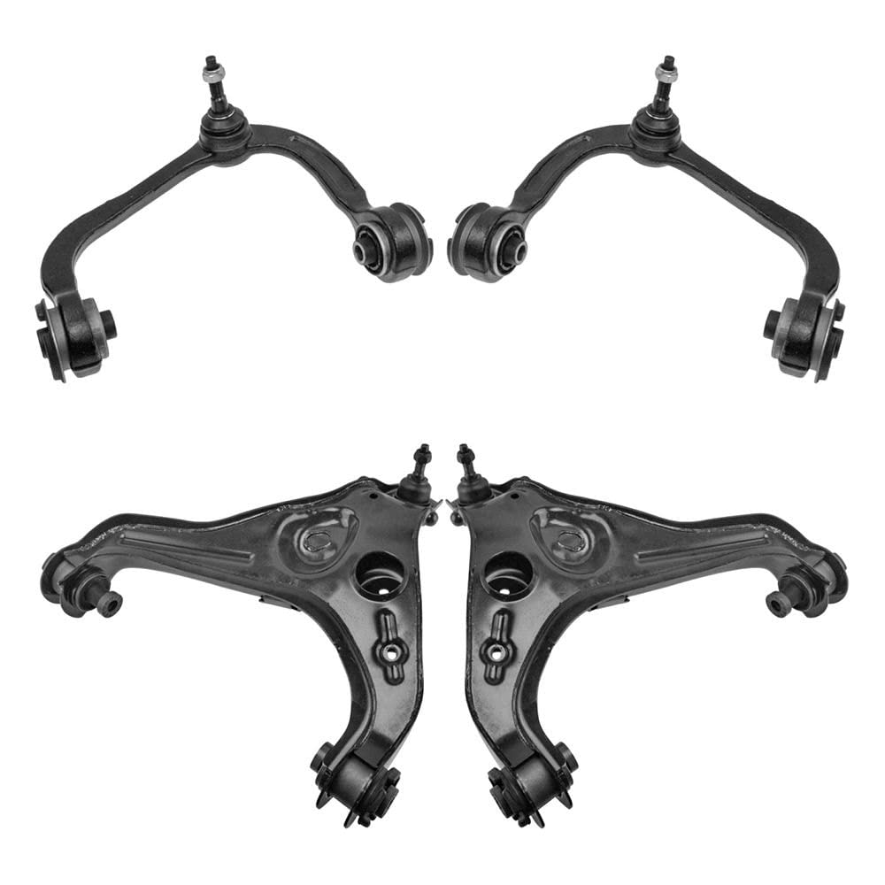 TRQ Front Upper & Lower Control Arm with Ball Joint Set Compatible with 2009-2013 Ford Expedition F-150 Lincoln Navigator