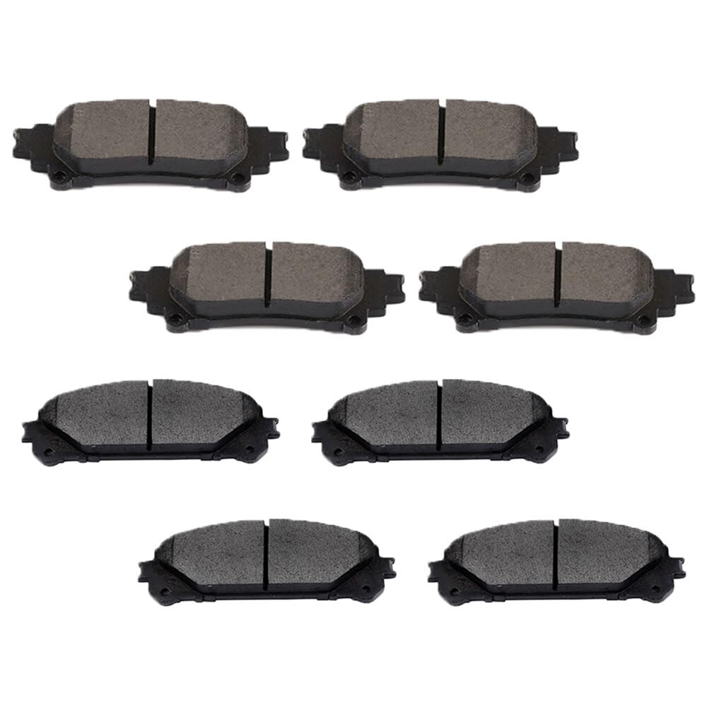 Automuto 8Pcs Front & Rear Ceramic Disc Brake Pads Set D1391 D1324 For Lexus Rx350 2010-2015,For Toyota For Highlander 2014-2019