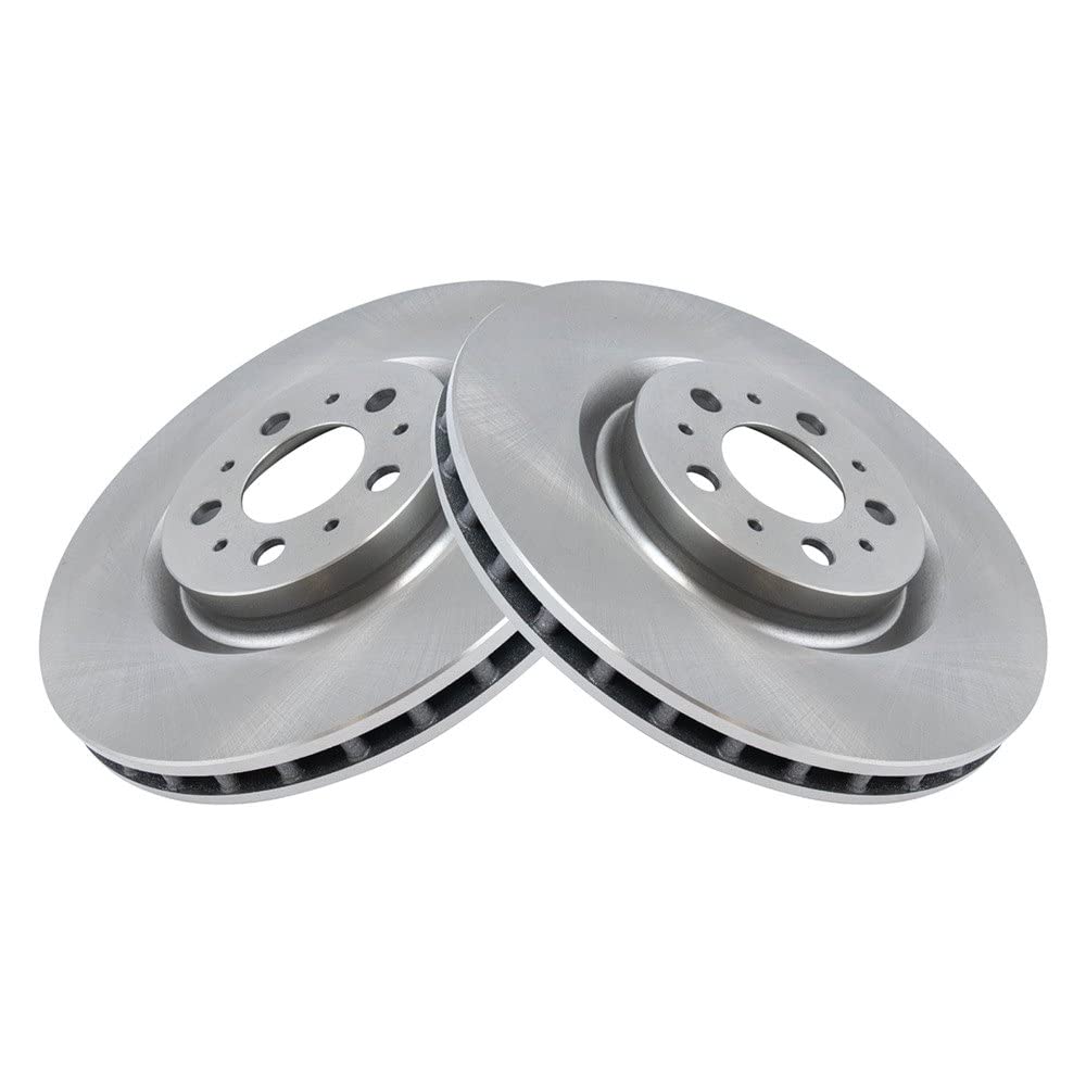 Trq Front Brake Rotors Set Vented Compatible With 2004-2007 Volvo S60 V70