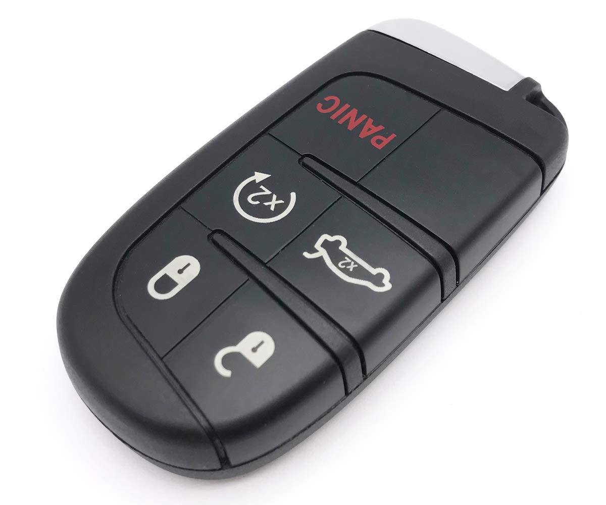 Horande 5 Button Replacement Key Fob Cover fit for Dodge Durango Charger Challenger Journey Jeep Grand Cherokee Chrysler 200 300