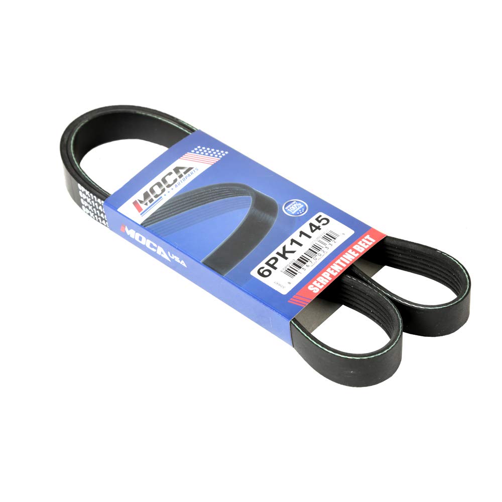 MOCA 6PK2590 EPDM Serpentine Belt fit 06-10 for Ford Mustang 4.6L & for Hyundai Sonata 2.4L & 06-10 for Kia Optima 2.4L & 94-96
