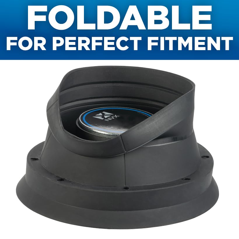 Nvx Xbaf69 2 Piece Universal 6X9    Silicone Rubber Speaker Baffles With Self Adhesive Foam Base Pad