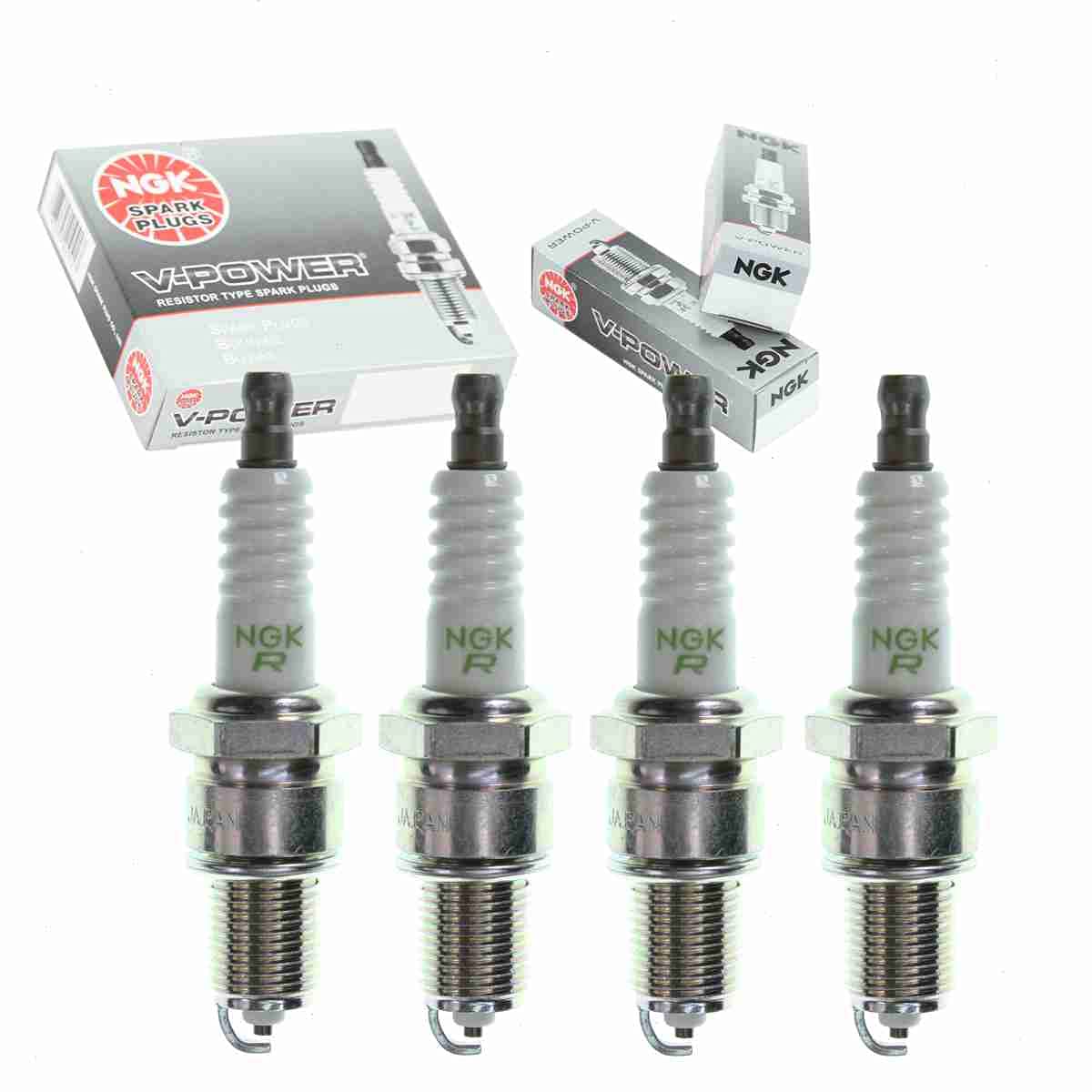 4 pc NGK V-Power Spark Plugs compatible with MG MGB 1.8L L4 1962-1981