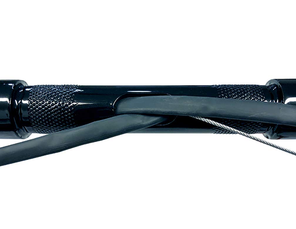 Dominator Industries 1 1/4' Pre-Wired 16' Meathook Bar Ape Hanger Handlebar Compatible With 2014-2023 Harley-Davidson Bagger Touring Electra, Street Glide, Special, Ultra Limited (Gloss Black)