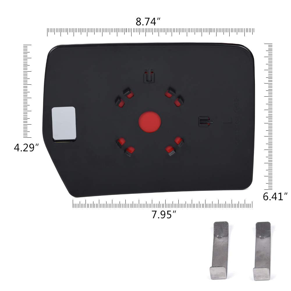 Power View Mirror Glass with Rear Holder Non-Heated Left Driver Side Compatible with Ford F150 2004 2005 2006 2007 2008 2009 201