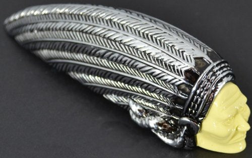 12 Volt White Indian Face Motorcycle Front Fender Lamp - Frontiercycle (Free U.S. Shipping)