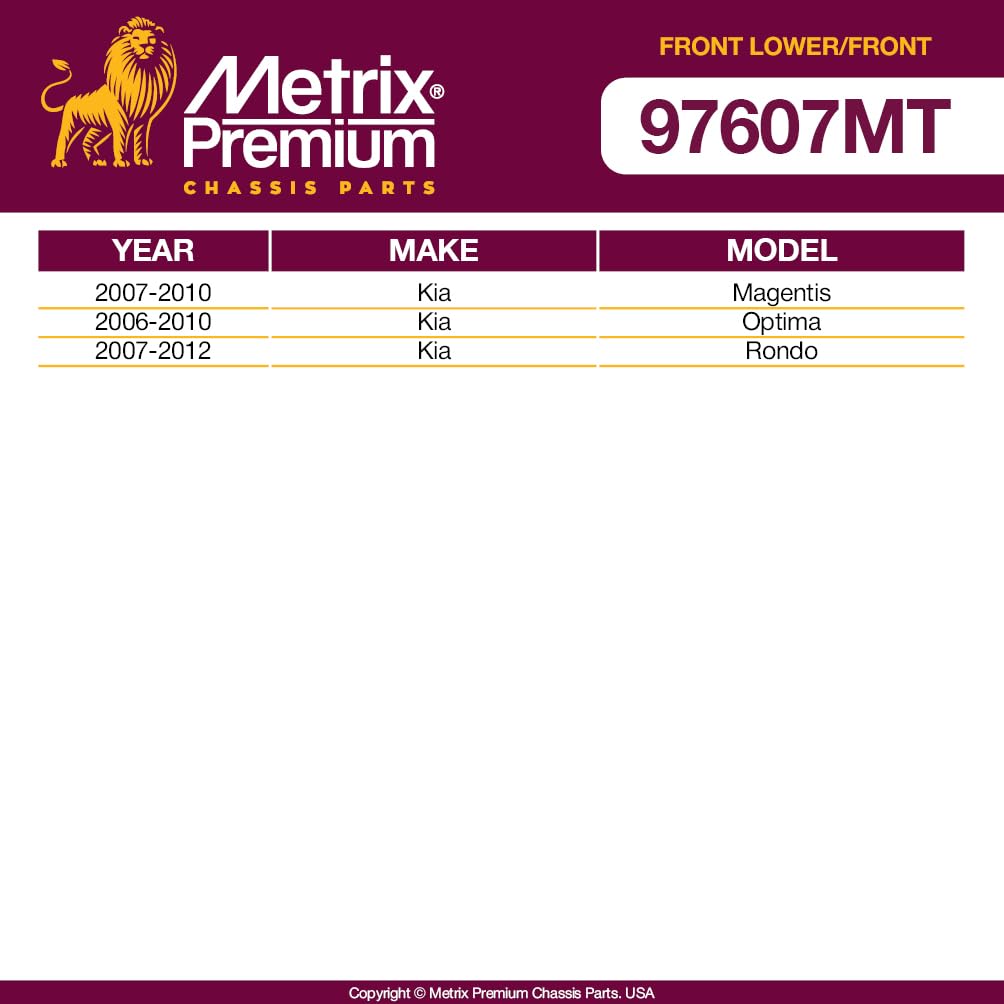 Metrix Premium Chassis Parts - 4 Pc Front Lower Control Arm & Front Sway Bar Stabilizer End Link Kit Fits 07-10 Kia Magentis, 06