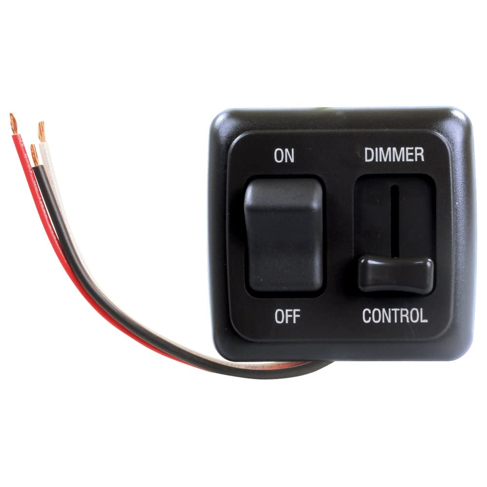 Jr Products 15225 Black Led Dimmer On/Off Switch