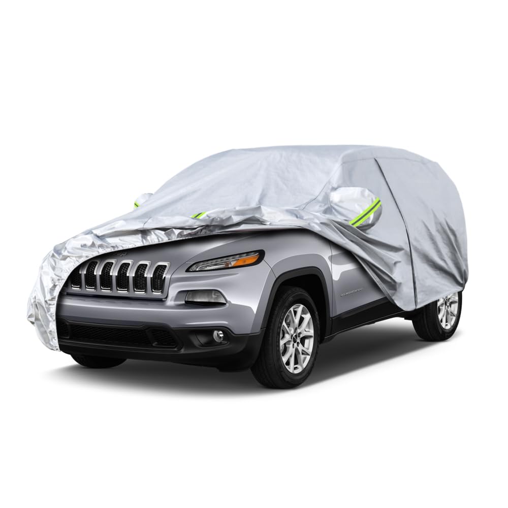 Koukou Suv Car Cover Custom Fit Jeep Cherokee From 2013 To 2025, Waterproof Car Cover All Weather For Automobiles Outdoor Indoor