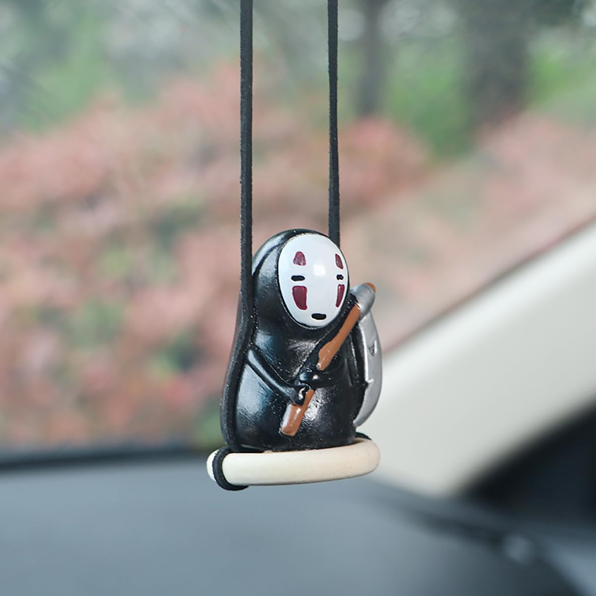 Funny Anime Car Accessories Of No Face Man Car Pendant Hanging Swing, For Car Rear View Mirror Accessories