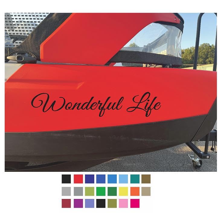 2 Boat Name Decals Custom Lettering Stickers Jetski, Pontoon, Kayak, Personalized Watercraft Vinyl Decal/Choose Font, Size, & Co