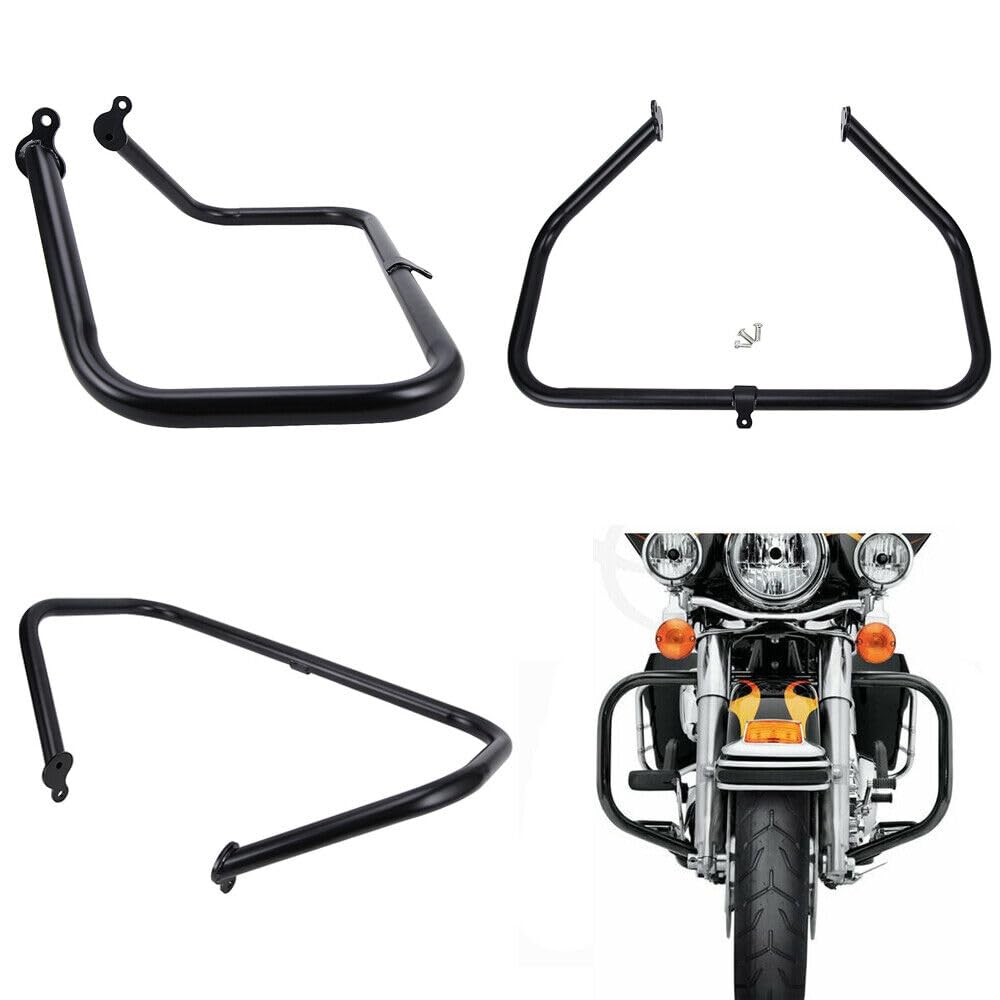 OUMURS 1-1/4'' Highway Engine Guard Crash Bar Compatible with Harley Touring Road King Street Glide 2009-2021 Replace 49050-09A