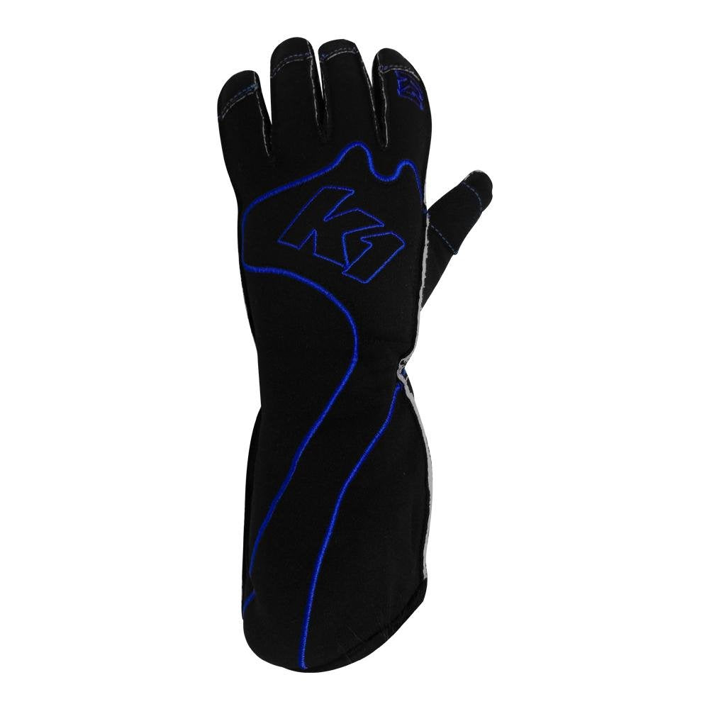 K1 Race Gear 13-RS1-B-L RS1 Reverse Stitch Kart Racing Gloves (Blue/Black, Large)