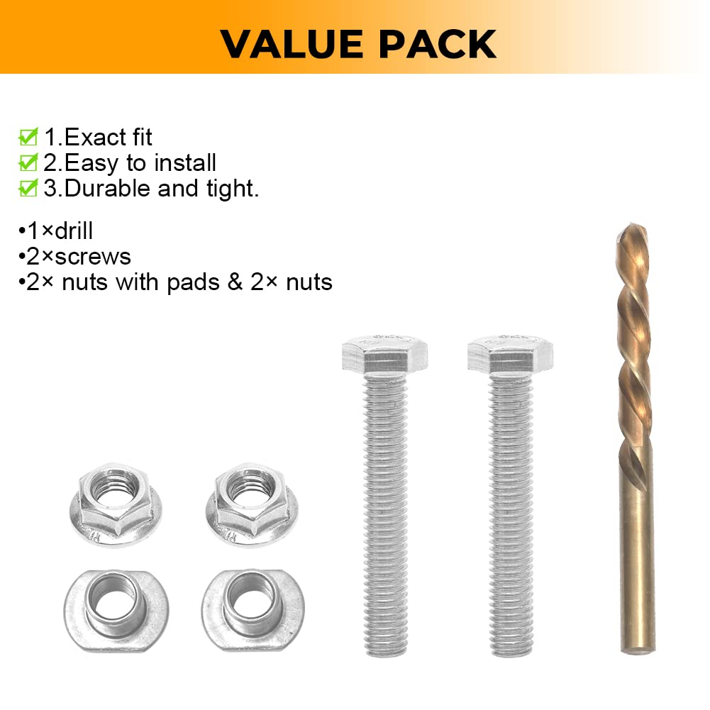 Alpha Rider Stainless Steel Chain Adjuster Bolt Replacement Swing Arm For Honda Cbr1000Rr Crf250R/X Crf450R/450X 2004-2017, For Kawasaki Kx250 1988-2013, Includes 2 Piece Bolt Repair Kit