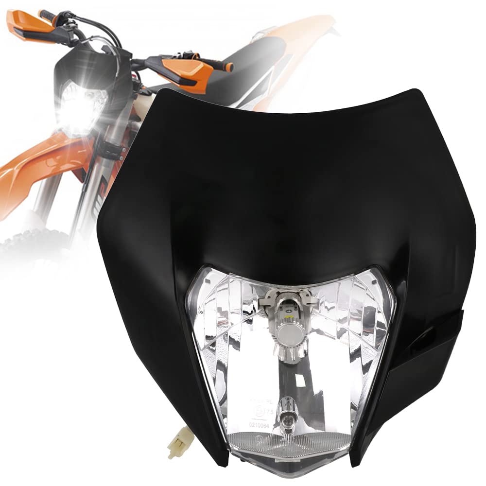 AnXin Dirt Bike Headlight,Motorcycle Headlight Universal for SX SXF XC XCW EXC XCF CRF YZF KLX RMZ TX 50 85 125 150 250 300 350 