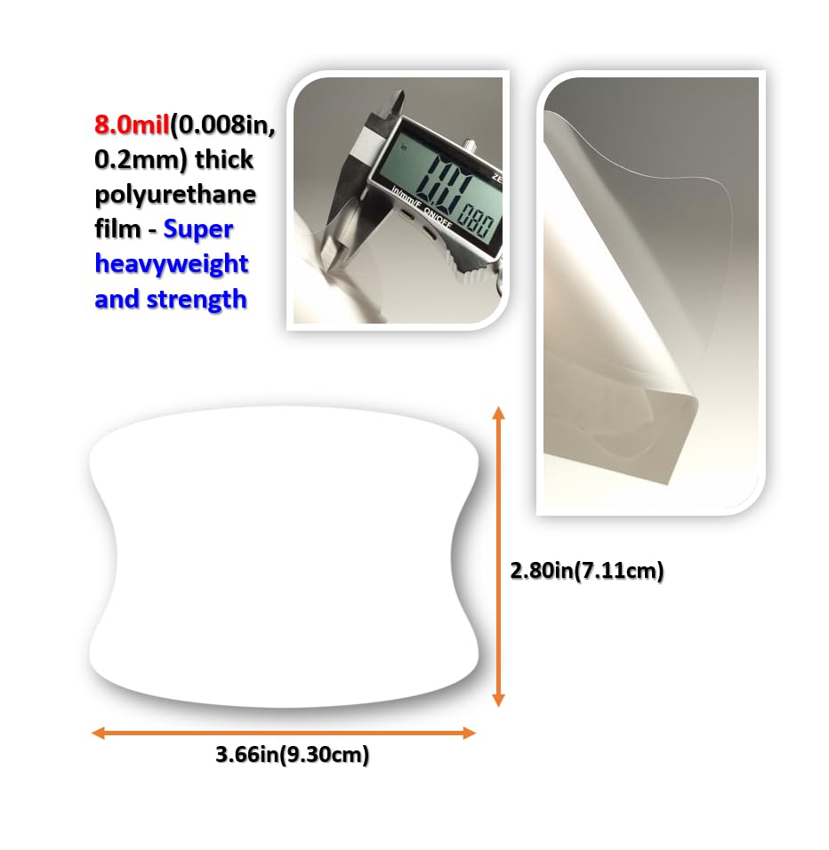 3M 5Pcs Car Door Handle Cup Protector/Sticker/Guard, 3M Ppf(Paint Protection Film) Pro Series, Clear(Transparent), Anti Scratch,