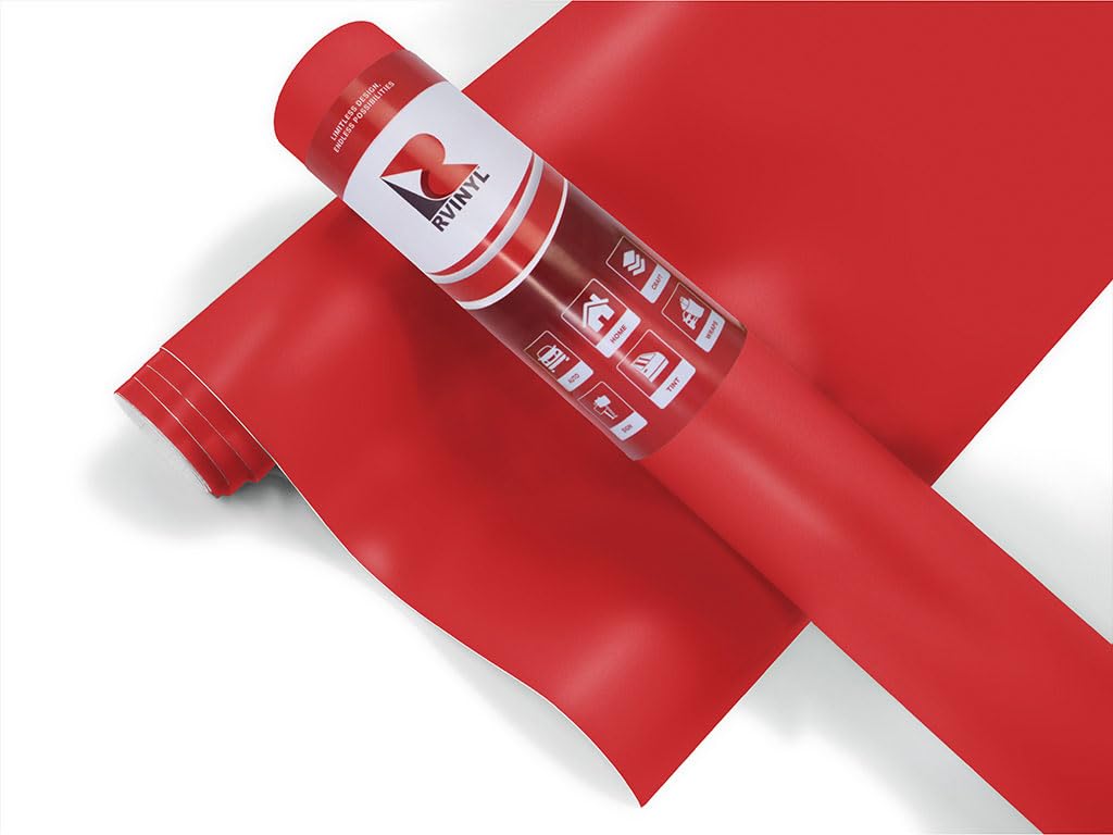 3M 2080 Series M13 Matte Red - 5Ft X 6Ft - 25Sq Ft - Dual Cast Lustrous Vinyl Car Wrapping Film - Bubble Free Vehicle Sheet Roll