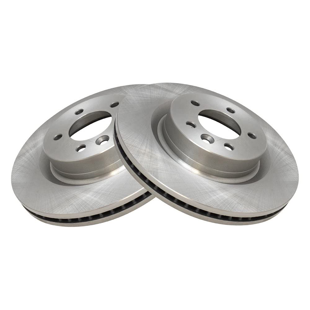 Trq Front Brake Rotors Set Vented Compatible With 2005-2009 Land Rover Lr3 2006-2009 Range Rover Sport