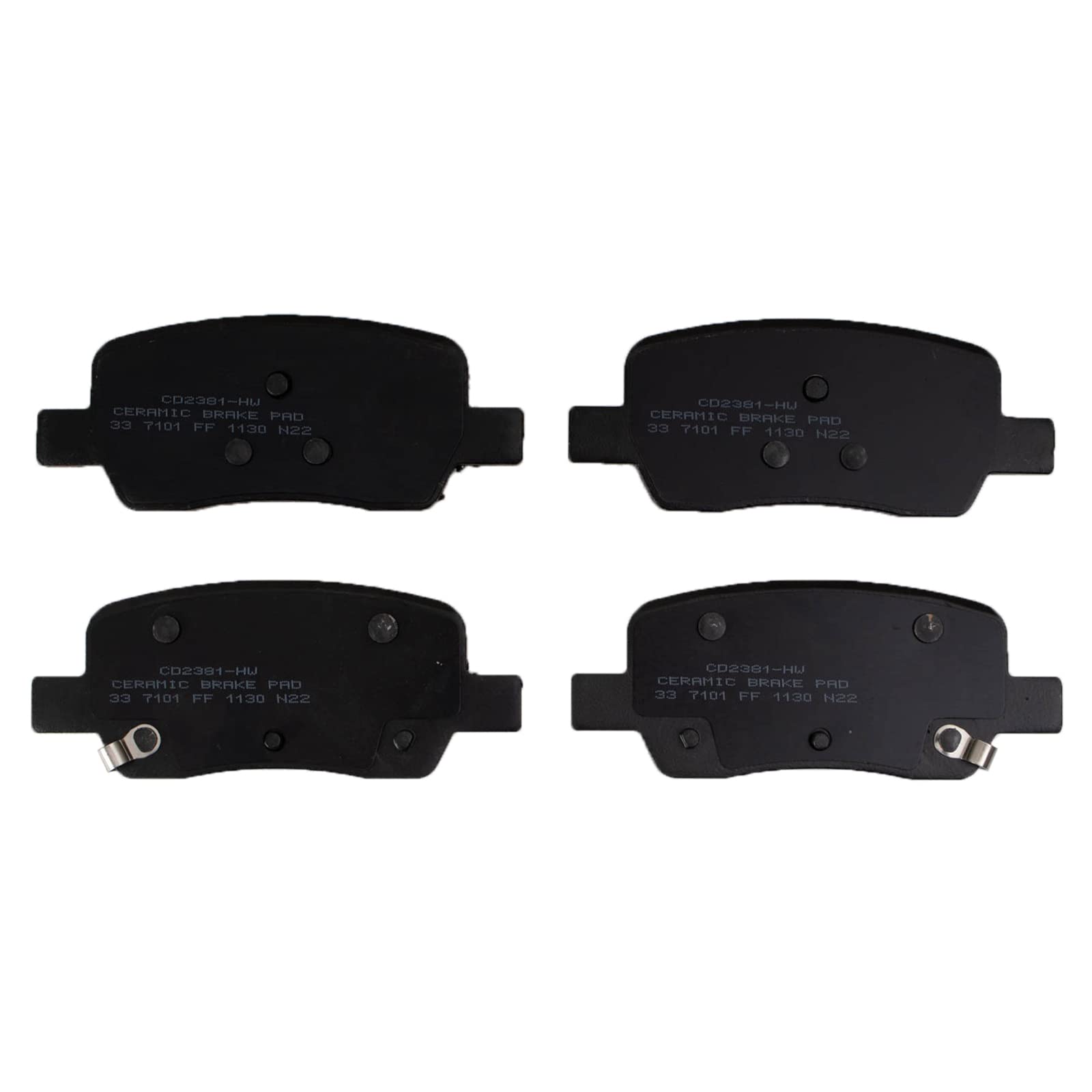 TRQ Rear Brake Pads Ceramic Compatible with 2021-2022 Hyundai Santa Fe Kia Sorento