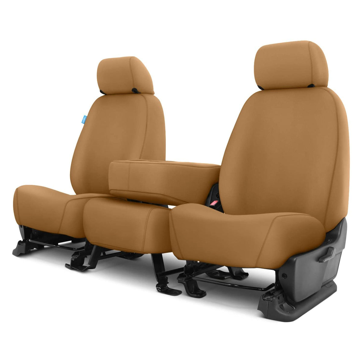 Covercraft Ss3305Pctn Custom-Fit Front Bench Seatsaver Seat Covers - Polycotton Fabric, Tan