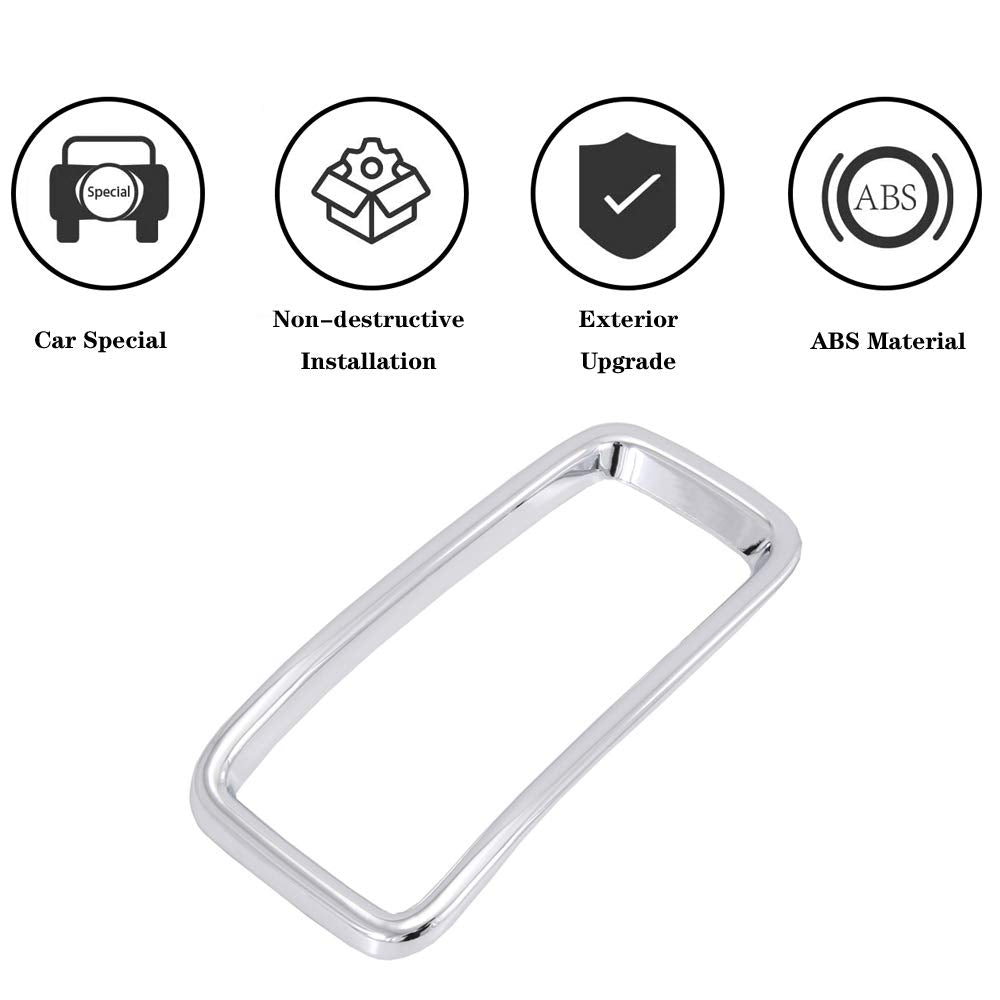 Oubolun Front Grill Grille Inserts For Jeep Renegade 2019-2021 Car Exterior Accessories Abs Grill Guard Cover Trim - Chrome Silv