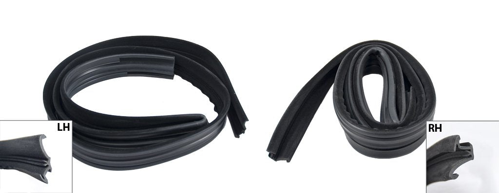 1979-1993 Mustang Coupe & Hatchback Door Window Run Channel Rubber Weatherstrips LH & RH Pair