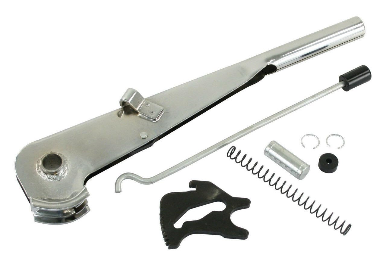 EMPI 4549 CHROME EMERGENCY BRAKE HANDLE KIT, VW VOLKSWAGEN TYPE 1 BUG, BEETLE, SUPER BEETLE, ALL YEARS