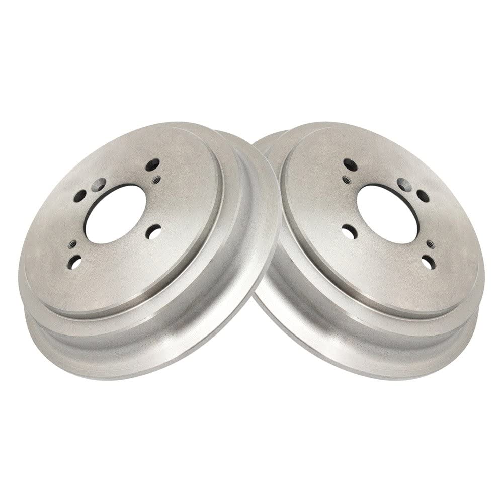 Trq Rear Brake Drum Pair Set Compatible With 2002-2007 Suzuki Aerio / 1999-2002 Suzuki Esteem
