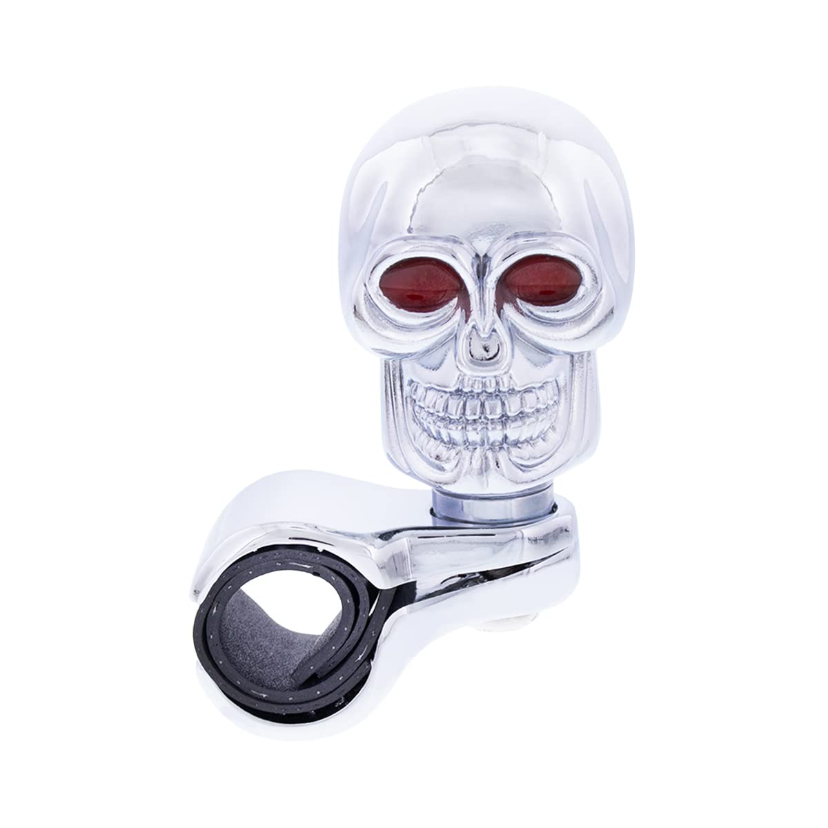 United Pacific Chrome Die Cast Skull Steering Wheel Spinner Suicide Knob/Universal Bracket (70113)
