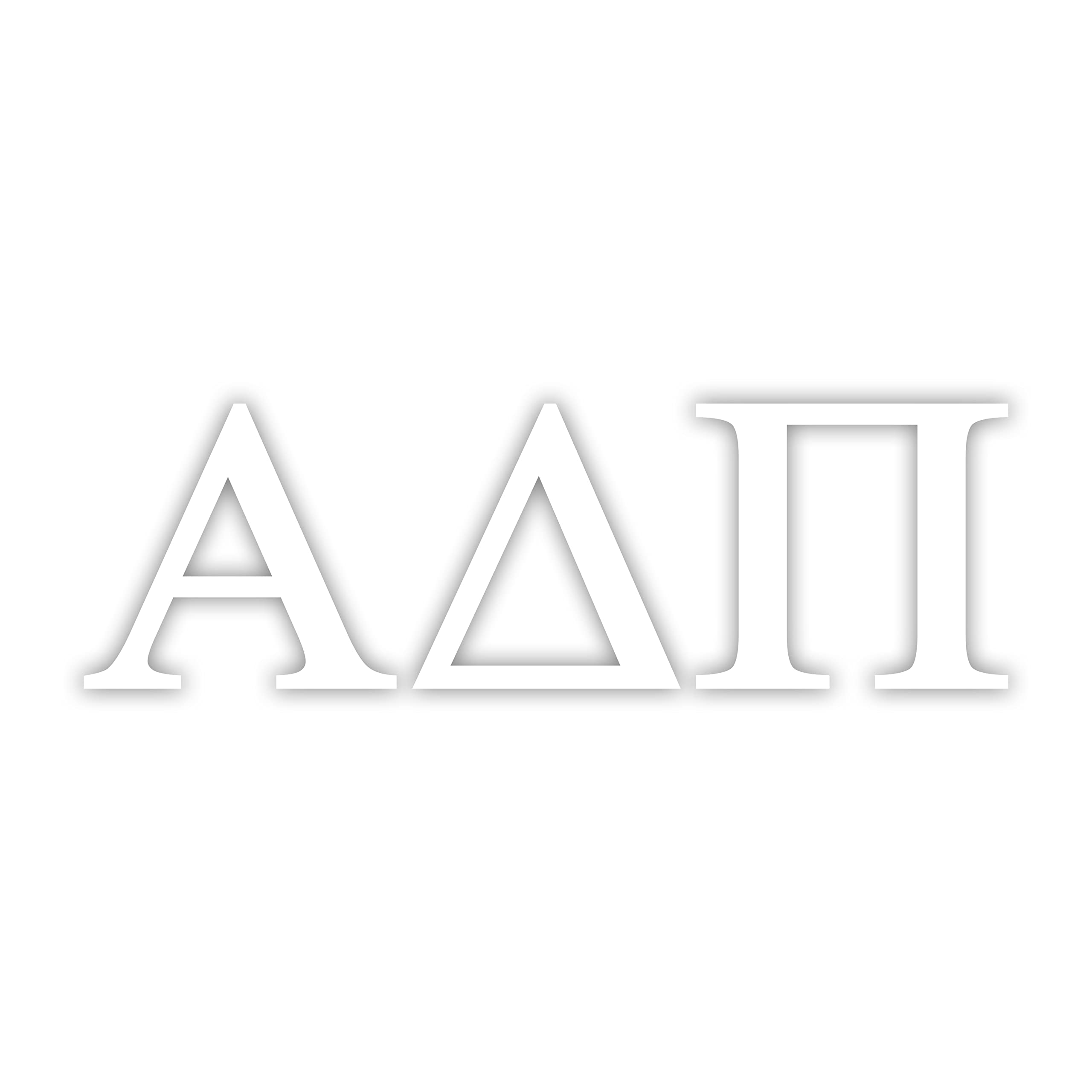 Pro-Graphx Alpha Delta Pi Greek Sorority Sticker Decal, 2.5 Inches Tall, White