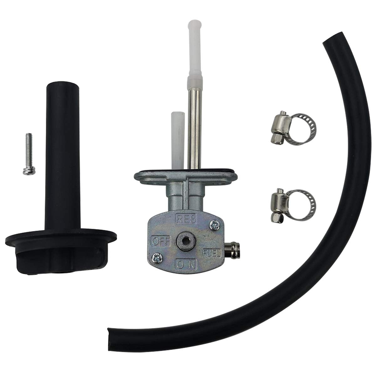 M Mati Fuel Cock Petcock Assy & Lever For Yamaha Atv Grizzly 350 660 Bruin 350 Yfm350 Yfm660 5Km-24500-10-00, Fuel Tank Switch V