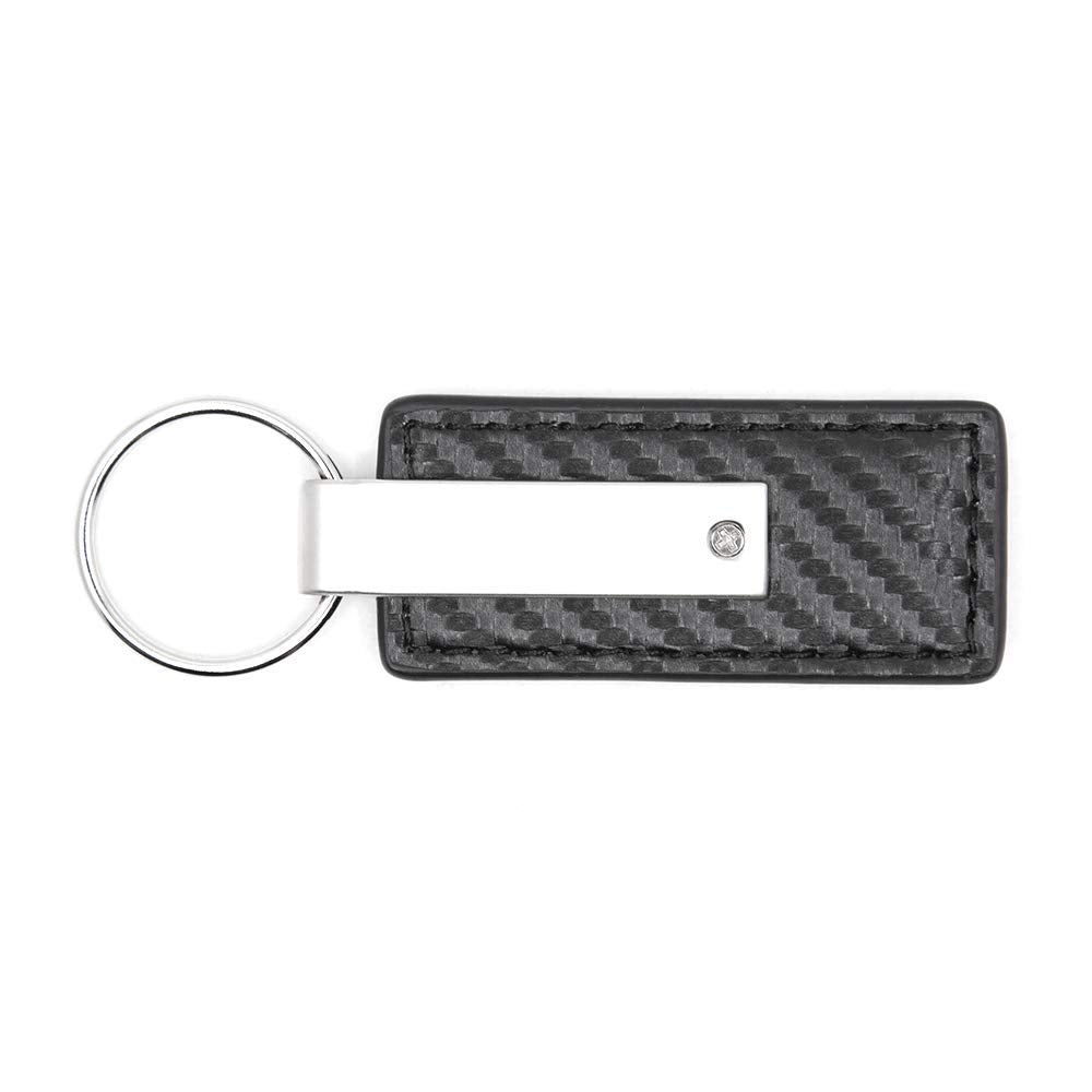 Au-Tomotive Gold, Inc. Officially Licensed Black Carbon Fiber Texture Leather Key Chain For Ford Raptor