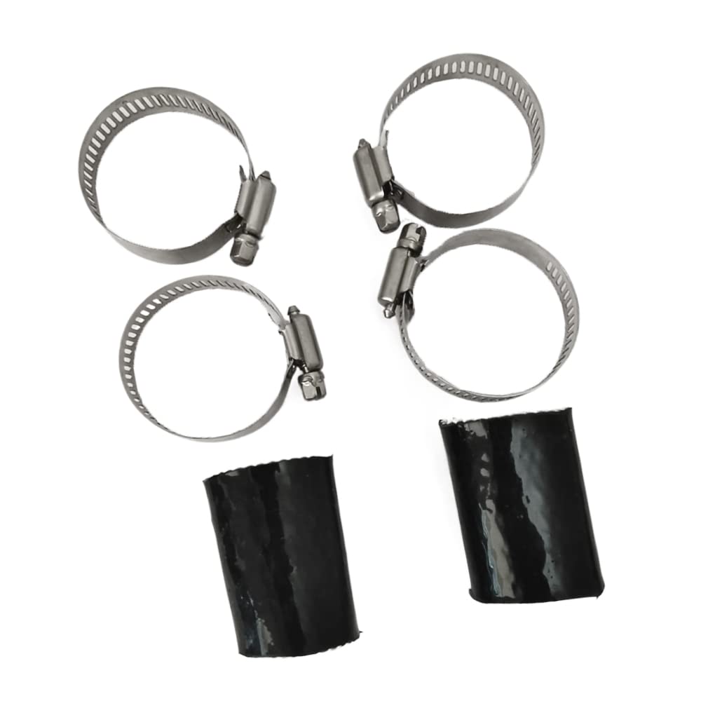 Dskoiph Pack Of 2 Exhaust Couplings Clamps 1'Id Compatible With Yamaha Banshee Yzf350 Yfs200 Raptor Blaster Kx80 Kx125 Kx250 Cr80 Cr125 Cr250 Cr450 Trx250R Quads Dirt Bikes (Black)