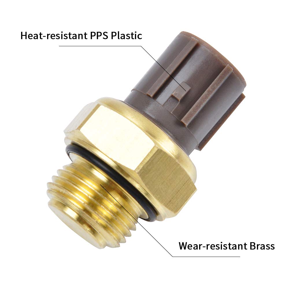 Otuayauto Radiator Coolant Fan Switch Water Temperature Sensor - Replacement For 1992-2002 Honda Accord, 92-01 Civic, 97-06 Cr-V