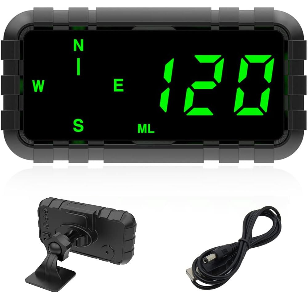 OinDoDi Heads Up Display for Car Digital GPS Speedometer kit MPH Odometer Automotive Compass for Dashboard HUD Fatigued Driving 