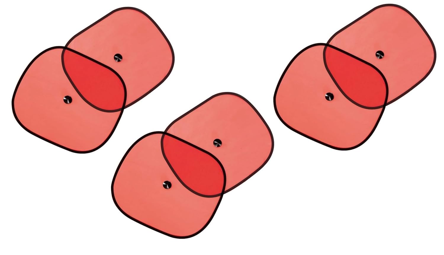 Adwait Car Window Sunshade Set of 6 Pieces CHIPKOO Red Color with vaccum Suction Cups for Renault Kiger