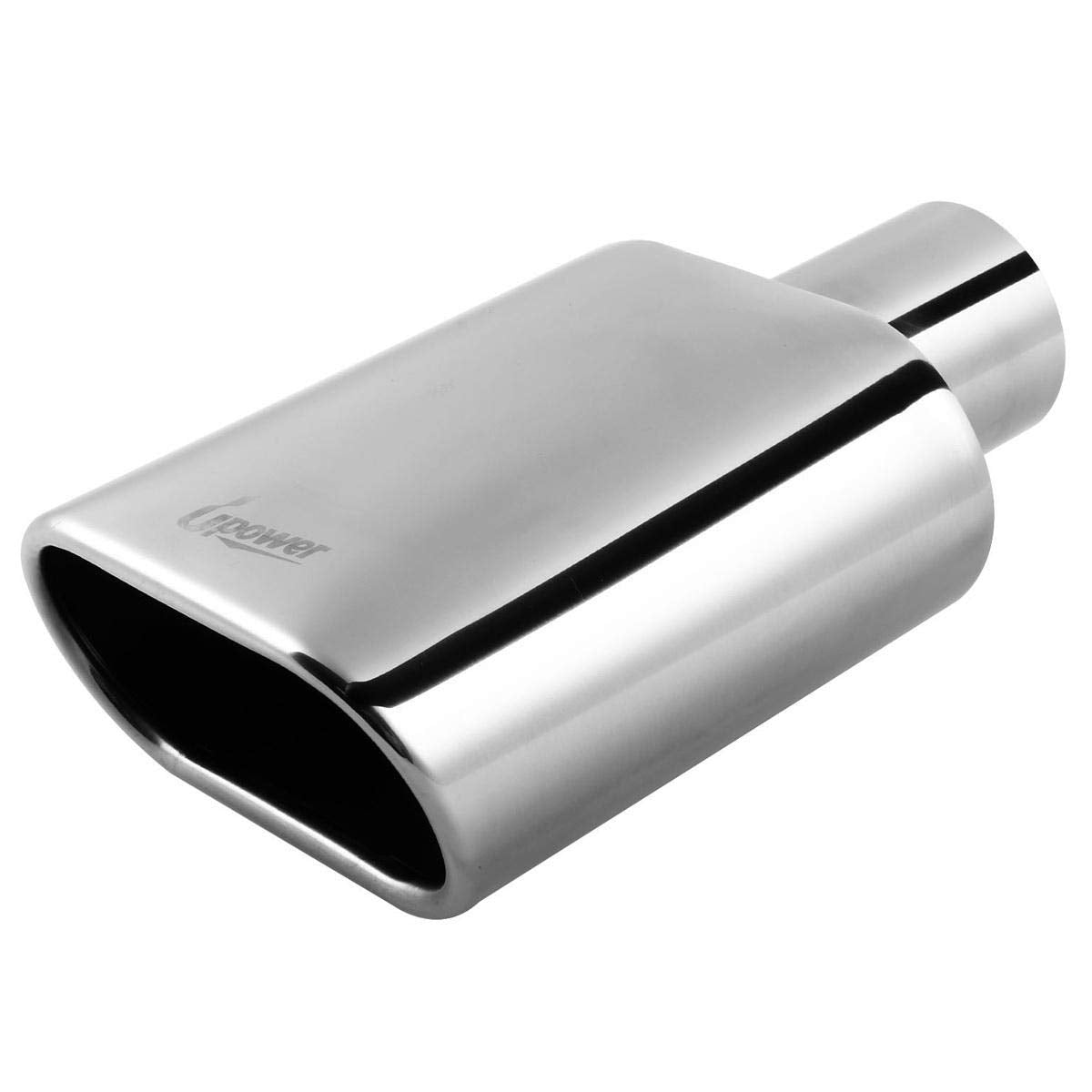 Upower Exhaust Tips 2.25'' Inlet 5.5''x3'' Outlet 9'' Long Stainless Steel Weld-On Rectangle Exhaust Tailpipe Tips