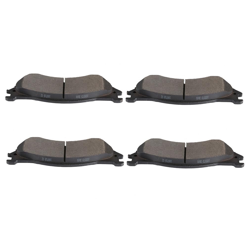 Automuto 4Pcs Rear Semi-Metallic Disc Brake Pads Set D1077 For Dodge Ram 1500 2006-2008,For Dodge Ram 2500 2001-2008,For Dodge R