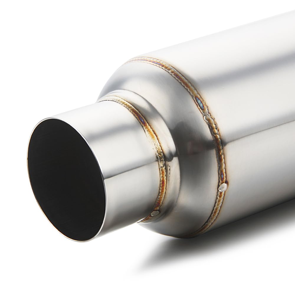 Lcgp 2.5'' Inlet & Outlet Universal Muffler, 11.5'' Overall Length Stainless Steel Resonator 2 Pack