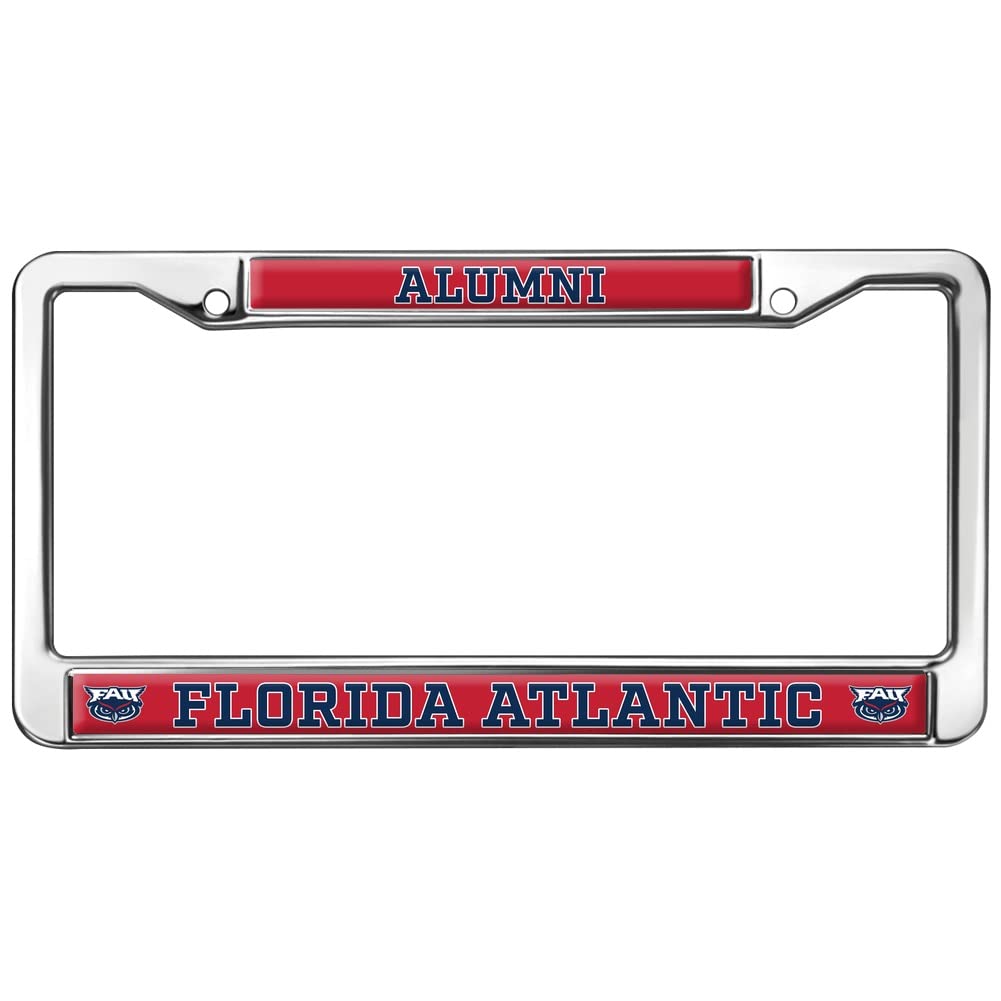 Florida Atlantic Alumni Logo Full Size Standard License Plate Metal Frame