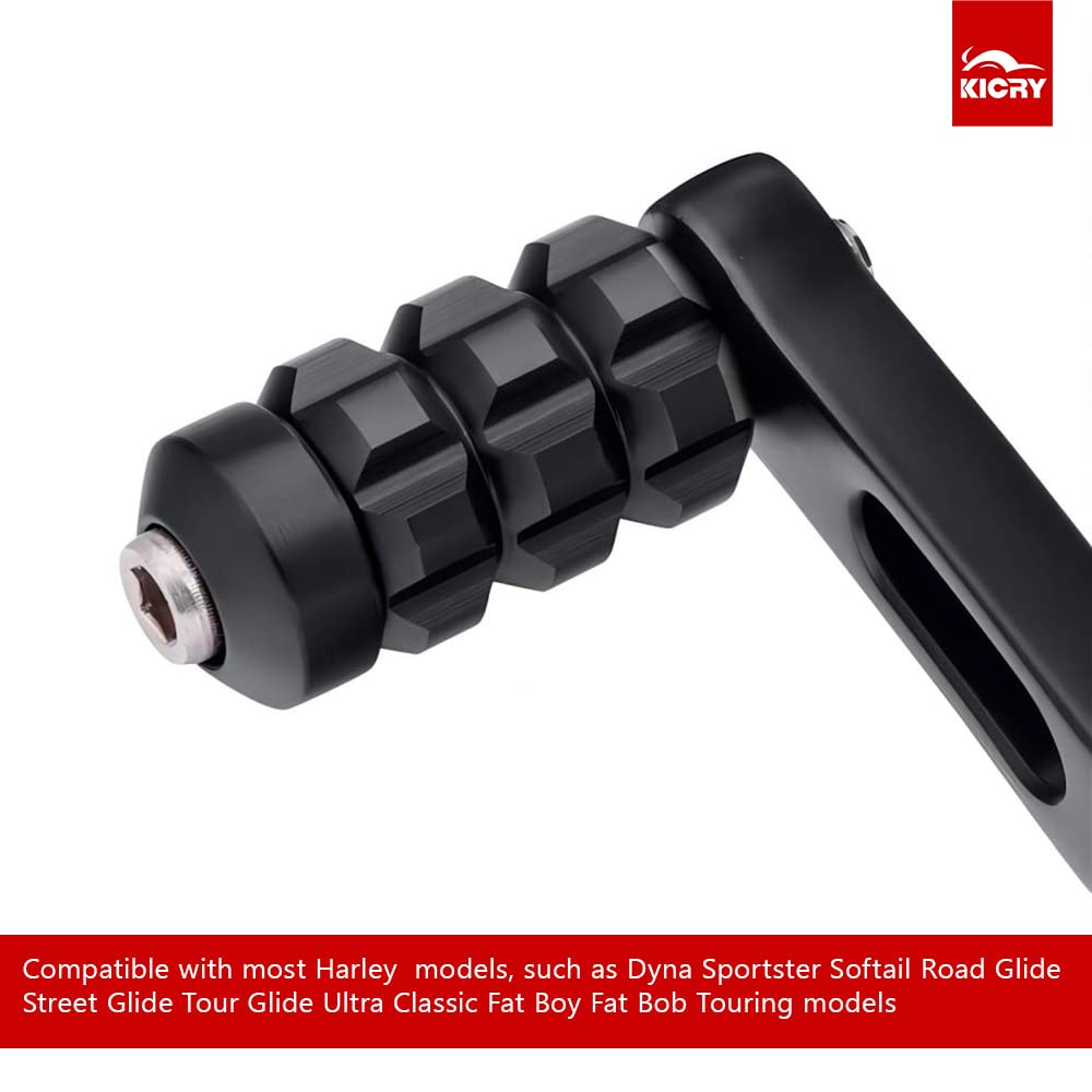 KICRY Motorcycle Shifter Peg with Raised Knobs Black Lever Foot Shift Pegs Compatible with Harley Davidson Street Glide Road Kin