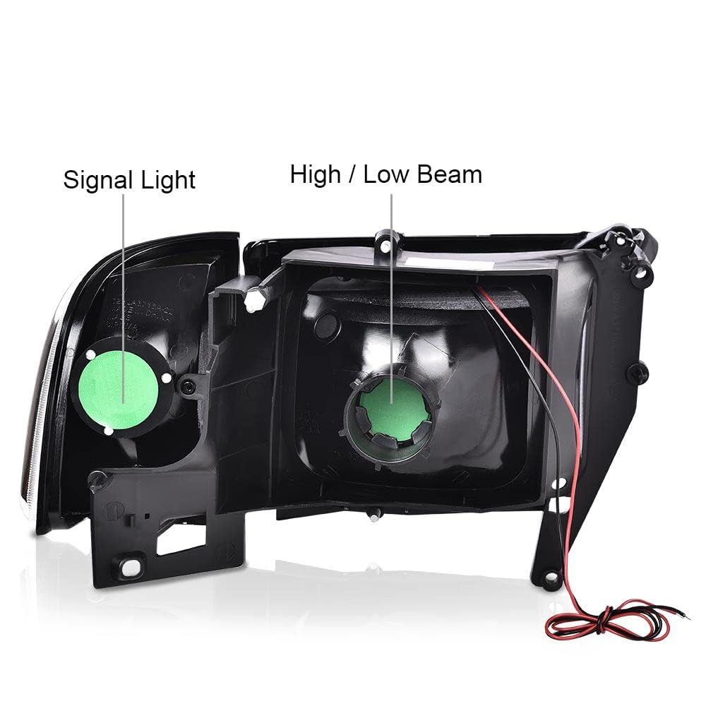 G-Plus Led Drl Headlights Lamps,Fit For 1994-2001 Dodge Ram 1500/1994-2002 Ram 2500 3500(Not Fit For Sport Model & Ram Van Model