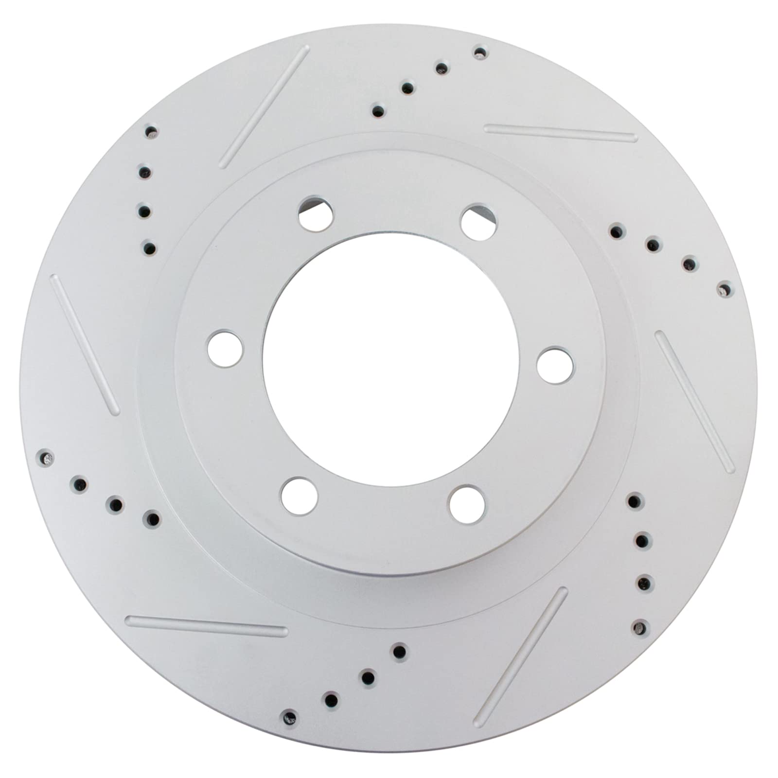 Trq Front Performance Brake Rotors Set Premium G-Coated Cross Drilled & Slotted Compatible With 2003-2009 Lexus Gx470 Toyota 4Ru