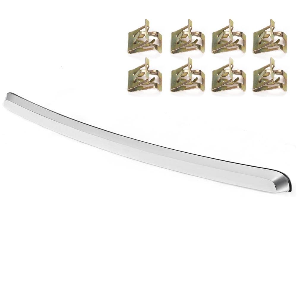 Pit66 Hood Molding Trim Moulding, Compatible With 2007-2013 Gmc Sierra 1500/2007-2010 Sierra 2500 Hd 3500 Hd, Gm1235109 10385156 Hood Panel Molding