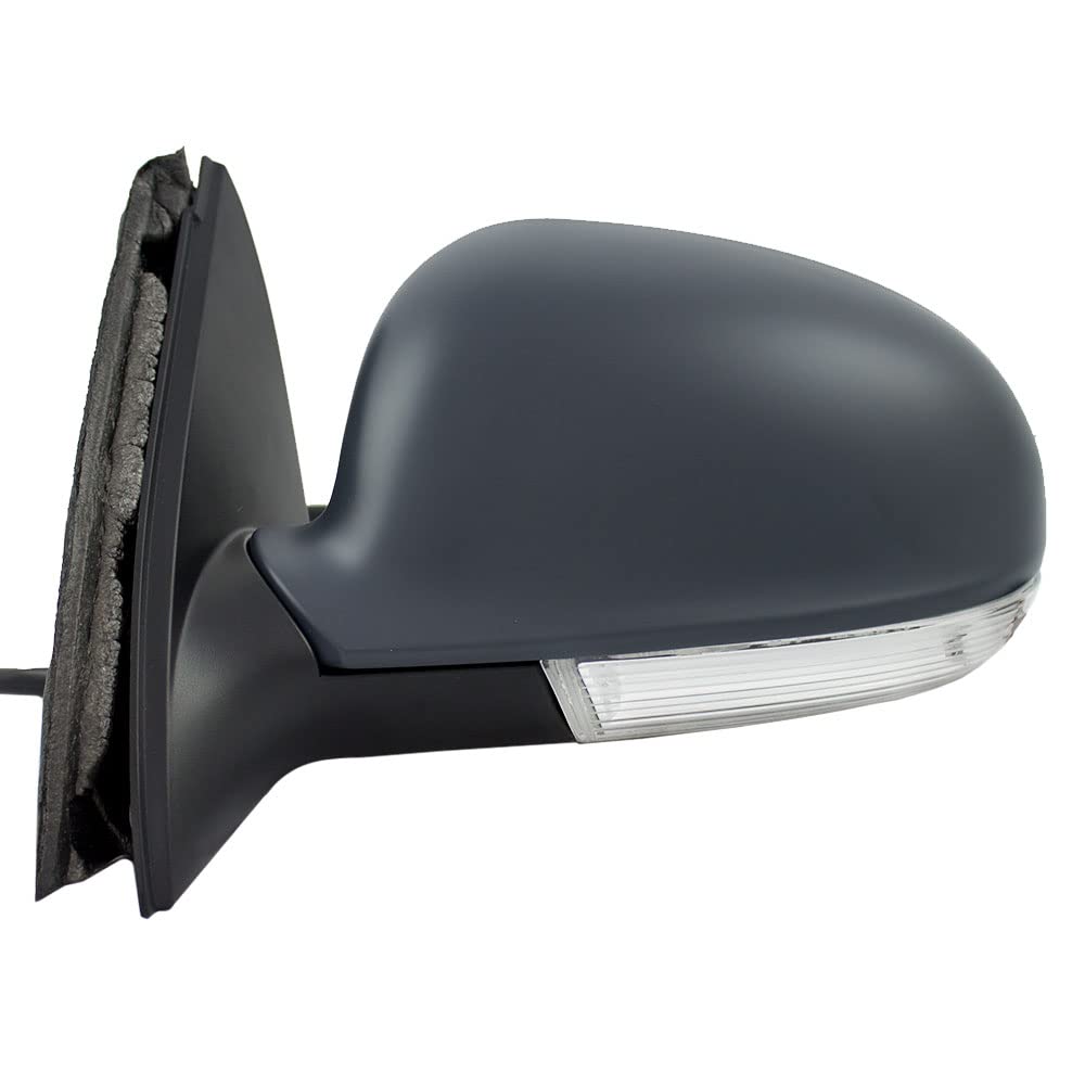Brock Replacement Driver Side Power Mirror with Heat, Signal, Puddle Light and Paint to Match Gray Cover Comaptible with 2005 A4 Sedan 2006-2010 A5 Sedan 1K1857507DJ9B9