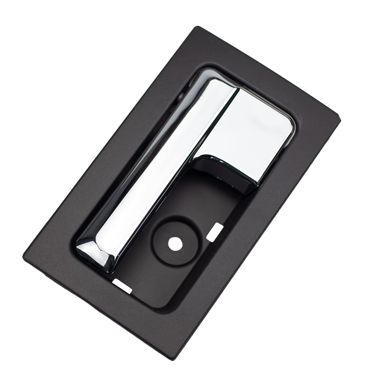 RLB-HILON Interior Door Handle Compatible with Ford F150 2009 to 2014 Year Front or Rear Left Driver Side Door, Chrome Lever Bla