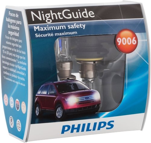 Philips 9006 Nightguide Headlight Bulbs (Low-Beam), Pack Of 2
